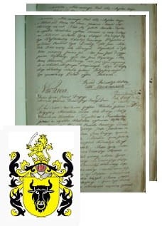 Przykładowe zdjęcie wywodu rodowitości szlacheckiej z 1802 roku, stron 2.jpg