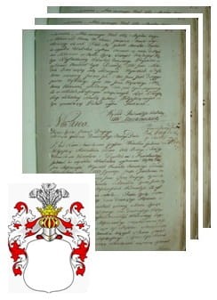 Przykładowe zdjęcie wywodu rodowitości szlacheckiej z 1802 roku, stron 3.jpg