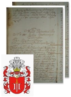 Przykładowe zdjęcie wywodu rodowitości szlacheckiej z 1802 roku, stron 2.jpg