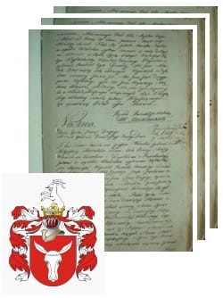 Przykładowe zdjęcie wywodu rodowitości szlacheckiej z 1802 roku, stron 3.jpg