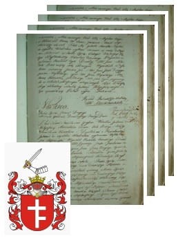 Przykładowe zdjęcie wywodu rodowitości szlacheckiej z 1802 roku, stron 4.jpg