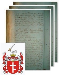 Przykładowe zdjęcie wywodu rodowitości szlacheckiej z 1802 roku, stron 3.jpg