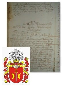 Przykładowe zdjęcie wywodu rodowitości szlacheckiej z 1802 roku, stron 1.jpg