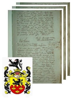 Przykładowe zdjęcie wywodu rodowitości szlacheckiej z 1802 roku, stron 3.jpg