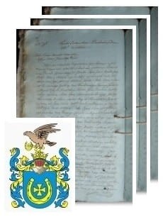 Przykładowe zdjęcie wywodu rodowitości szlacheckiej z 1816 roku, stron 3.jpg