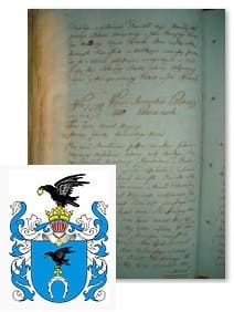 Przykładowe zdjęcie wywodu rodowitości szlacheckiej z 1802 roku, stron 1.jpg