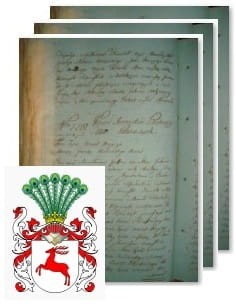 Przykładowe zdjęcie wywodu rodowitości szlacheckiej z 1802 roku, stron 3.jpg