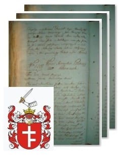 Przykładowe zdjęcie wywodu rodowitości szlacheckiej z 1802 roku, stron 3.jpg