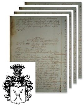 Przykładowe zdjęcie wywodu rodowitości szlacheckiej z 1802 roku, stron 4.jpg