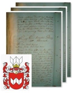 Przykładowe zdjęcie wywodu rodowitości szlacheckiej z 1802 roku, stron 3.jpg