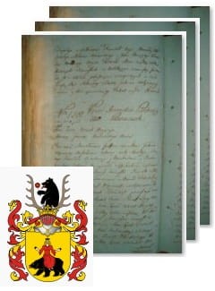 Przykładowe zdjęcie wywodu rodowitości szlacheckiej z 1802 roku, stron 3.jpg