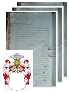 Przykładowe zdjęcie wywodu rodowitości szlacheckiej z 1816 roku, stron 3.jpg