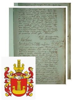Przykładowe zdjęcie wywodu rodowitości szlacheckiej z 1802 roku, stron 2.jpg
