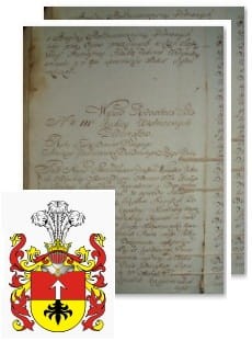 Przykładowe zdjęcie wywodu rodowitości szlacheckiej z 1802 roku, stron 2.jpg