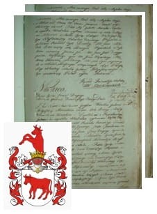 Przykładowe zdjęcie wywodu rodowitości szlacheckiej z 1802 roku, stron 2.jpg
