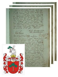 Przykładowe zdjęcie wywodu rodowitości szlacheckiej z 1802 roku, stron 3.jpg
