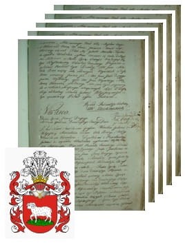 Przykładowe zdjęcie wywodu rodowitości szlacheckiej z 1802 roku, stron 5.jpg