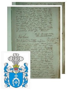 Przykładowe zdjęcie wywodu rodowitości szlacheckiej z 1802 roku, stron 2.jpg