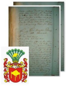 Przykładowe zdjęcie wywodu rodowitości szlacheckiej z 1802 roku, stron 2.jpg