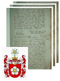 Przykładowe zdjęcie wywodu rodowitości szlacheckiej z 1802 roku, stron 3.jpg