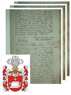 Przykładowe zdjęcie wywodu rodowitości szlacheckiej z 1802 roku, stron 3.jpg