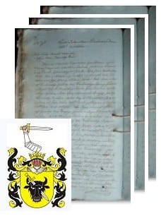 Przykładowe zdjęcie wywodu rodowitości szlacheckiej z 1805 roku, stron 3.jpg