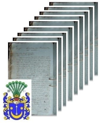 Przykładowe zdjęcie wywodu rodowitości szlacheckiej z 1805 roku, stron 10.jpg