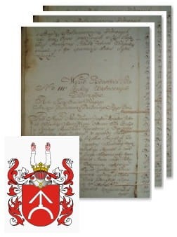 Przykładowe zdjęcie wywodu rodowitości szlacheckiej z 1802 roku, stron 3.jpg