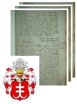 Przykładowe zdjęcie wywodu rodowitości szlacheckiej z 1802 roku, stron 3.jpg