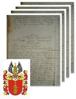 Przykładowe zdjęcie wywodu rodowitości szlacheckiej z 1802 roku, stron 4.jpg