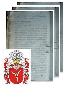 Przykładowe zdjęcie wywodu rodowitości szlacheckiej z 1816 roku, stron 3.jpg