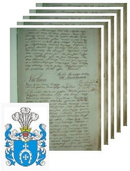 Przykładowe zdjęcie wywodu rodowitości szlacheckiej z 1802 roku, stron 5.jpg