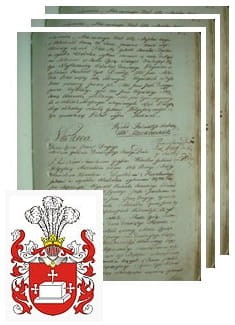 Przykładowe zdjęcie wywodu rodowitości szlacheckiej z 1802 roku, stron 3.jpg