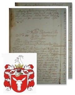 Przykładowe zdjęcie wywodu rodowitości szlacheckiej z 1802 roku, stron 2.jpg