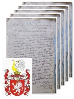 Przykładowe zdjęcie wywodu rodowitości szlacheckiej z 1818 roku, stron 5.jpg