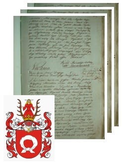 Przykładowe zdjęcie wywodu rodowitości szlacheckiej z 1802 roku, stron 3.jpg