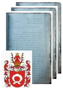 Przykładowe zdjęcie wywodu rodowitości szlacheckiej z 1820 roku, stron 3.jpg