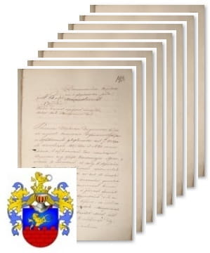 Przykładowe zdjęcie wywodu rodowitości szlacheckiej z 1837 roku, stron 8.jpg