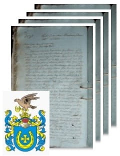 Przykładowe zdjęcie wywodu rodowitości szlacheckiej z 1812 roku, stron 4.jpg