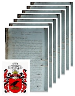 Przykładowe zdjęcie wywodu rodowitości szlacheckiej z 1815 roku, stron 7.jpg