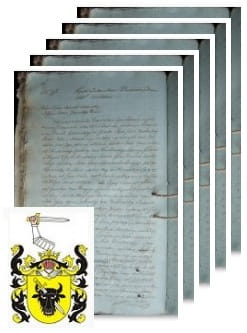 Przykładowe zdjęcie wywodu rodowitości szlacheckiej z 1805 roku, stron 5.jpg