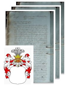 Przykładowe zdjęcie wywodu rodowitości szlacheckiej z 1810 roku, stron 3.jpg