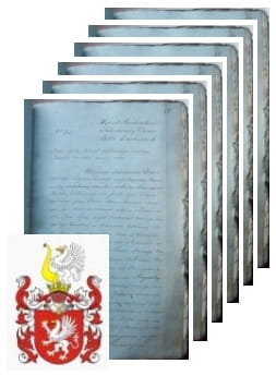 Przykładowe zdjęcie wywodu rodowitości szlacheckiej z 1826 roku, stron 6.jpg