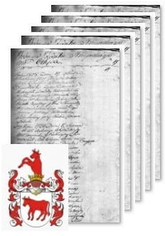 Przykładowe zdjęcie wywodu rodowitości szlacheckiej z 1808 roku, stron 5.jpg