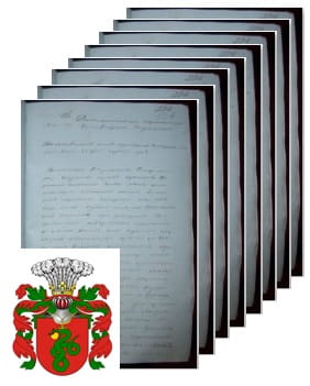 Przykładowe zdjęcie wywodu rodowitości szlacheckiej z 1834 roku, stron 8.jpg