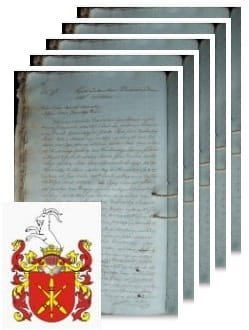 Przykładowe zdjęcie wywodu rodowitości szlacheckiej z 1805 roku, stron 5.jpg