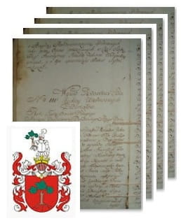Przykładowe zdjęcie wywodu rodowitości szlacheckiej z 1802 roku, stron 4.jpg