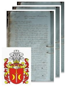 Przykładowe zdjęcie wywodu rodowitości szlacheckiej z 1816 roku, stron 3.jpg