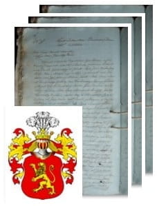 Żorżel v. de Georgel herbu Lew 