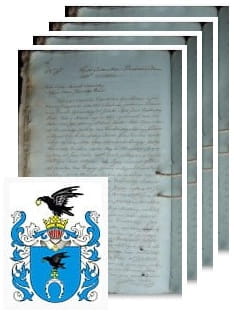 Przykładowe zdjęcie wywodu rodowitości szlacheckiej z 1813 roku, stron 4.jpg